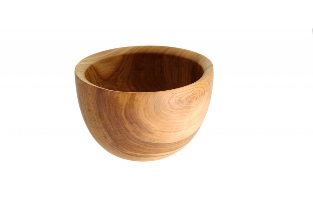 Schale mit ca. 18cm - gestocktes Kirschholz
