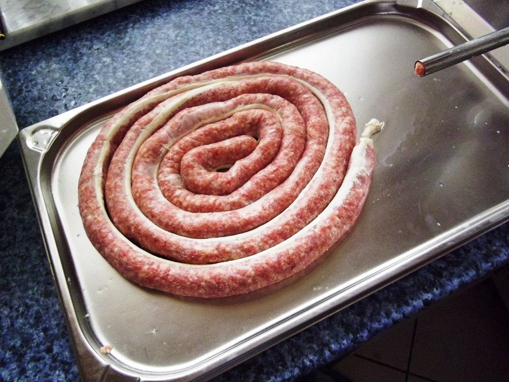 Gut zu sehen, die "Fettnaht"